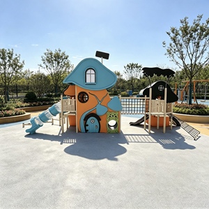 Aire <span class=keywords><strong>de</strong></span> <span class=keywords><strong>jeux</strong></span> champignon d'extérieur non motorisée certifiée CE <span class=keywords><strong>avec</strong></span> plaques en PE, bois anti-corrosion et acier galvanisé pour parcs et centres commerciaux - Product Image 1