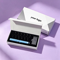 Custodia Rigida Magnetica Resistente per Applicatori Cosmetici, Organizzatore da Viaggio Portatile per Penne con Logo Personalizzato
