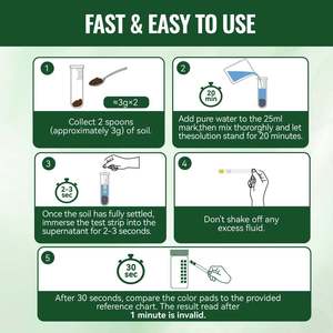 <b>Soil</b> <b>Test</b> <b>Kit</b> 2-In-1 <b>pH</b> And Nitrogen <b>Test</b> Strips For Garden Agricultural Use 100 Strips - Product Image 5