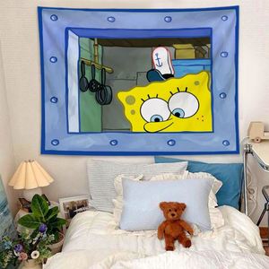 Cute Cartoon <b>Wall</b> Hanging Funny Squid Tapestry Cool Aesthetic Backdrop for Bedroom and Home Decoration - Product Image 4