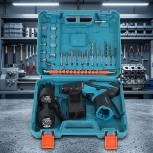 Ensemble d'outils électriques à batterie Li-ion 12V rechargeable avec moteur efficace, perceuse-visseuse sans fil à vitesse variable pour le bricolage - Product Image 2