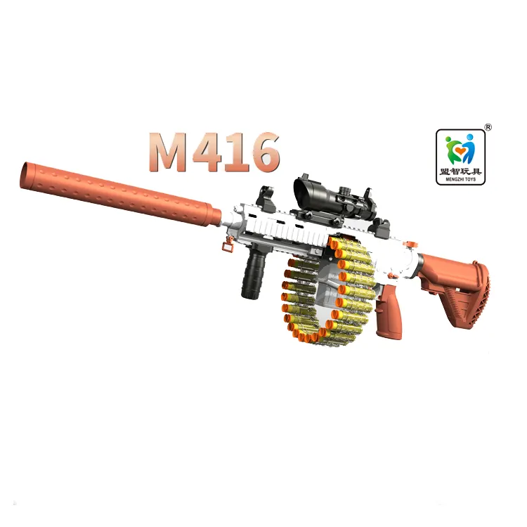Pistola de juguete de balas suaves recargable para niños, juego de disparos de espuma EVA M416, venta al por mayor
