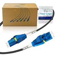Kabel Patch Uniboot LC Duplex Grosir dengan Pembalikan Polaritas, Singlemode 9/125 OS2 LSZH Hitam Berlapis Baja, Panjang Kustom 1m-200m