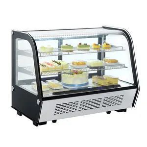 Table Top Cold Display Showcase 100l/120l/160l Glass Food Cooler