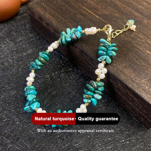 Gran oferta LONGFENG lujo mujer S925 plata patrón geométrico imitación perla brazalete estilo clásico para fiestas - Product Image 3