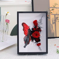 Cadre photo carré pour rose éternelle, nouveau design, pour la maison, le bureau ou la décoration murale de Noël