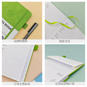 Bán buôn A4 da máy tính xách tay 80 Sheets cho sinh viên kinh doanh văn phòng trường sử dụng có tính năng Dây đeo đàn hồi cho sữa Bản Thảo A5 - Product Image 3