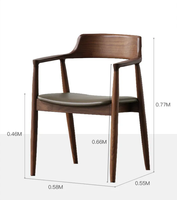Meubles de restaurant de luxe modernes Nouveau design Ensemble table à manger en bois Chaises de style occidental pour le salon Hôtel Chambre à coucher-sur