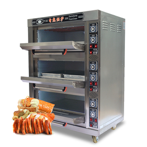 Horno eléctrico profesional para hornear pan, 3 cubiertas, 6 bandejas, Industrial, comercial - Product Image 1