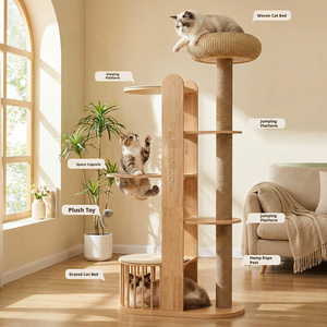 <span class=keywords><strong>StarPet</strong></span> - Árbol para Gatos de Lujo, de Madera Maciza y Sisal, Resistente, Antideslizante, con Cápsula Tejida Transpirable, Fácil de Montar, Envío Rápido en 7 Días - Product Image 2
