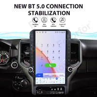 Autoradio 14,5 pouces pour tableau de bord de Dodge Ram Trucks 2019-2023, navigation GPS Android, CarPlay sans fil, Plug&Play