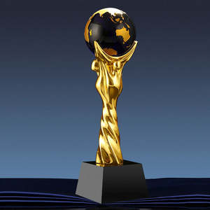 OEM / ODM بالجملة مخصصة رخيصة لكرة القدم مباراة الكأس مع قاعدة كريستال سوداء - Product Image 5