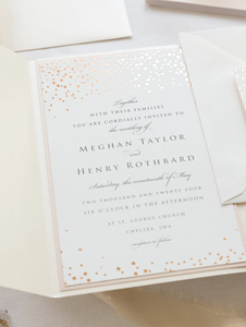 Classique Pocketfold Perle Shimmering Enveloppe Pli Dossier Rose <span class=keywords><strong>Or</strong></span> Feuille Confettis Poche Suite <span class=keywords><strong>Champagne</strong></span> Invitations De Mariage - Product Image 3