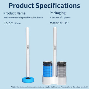 <span class=keywords><strong>Brosse</strong></span> de toilette en plastique avec tête remplaçable, design jetable et écologique pour un <span class=keywords><strong>nettoyage</strong></span> hygiénique et pratique de la salle de bain - Product Image 6