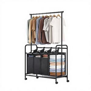 Cesto de Ropa Plegable de Lona de un Solo Nivel con Ruedas, Diseño Moderno Personalizado de Fábrica, OEM ODM, Gran Capacidad de Carga, para Bebidas - Product Image 1