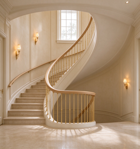 Barandilla de madera para escaleras con ranura de 32 mm, pasamanos de roble para construcción de viviendas, barandilla interior personalizada al por mayor - Product Image 5