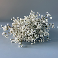 Fleurs artificielles en gros de gypsophile, toucher réel, blanches et brunes, pour la décoration de mariages et de fêtes à domicile