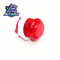 Bouton-poussoir en plastique éclairé 28 mm 250 V 16 A pour panneau de commande d'arcade DIY (version anglaise)