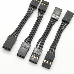 Elektronik uygulamalar için <span class=keywords><strong>2</strong></span>.54mm aralık 3pin JR Servo konektörü siyah esnek düz şerit silikon tel kablo montajı - Product Image 6