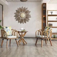 Meubles en rotin véritable de style agricole BFP pour la maison, canapé de salon, meubles d'extérieur, ensemble table et chaises à motif floral