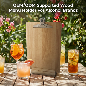 Soluciones de Marca para Eventos, Porta Menús de Madera Resistente al Desgaste, Soporte para Carteles de Mesa para la Industria de Bebidas - Product Image 4
