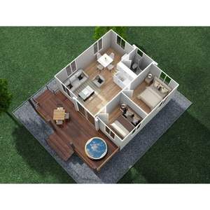 工厂定制<span class=keywords><strong>2</strong></span>卧室可扩展集装箱房屋移动式模块化双翼全农舍办公室酒店 - Product Image 6