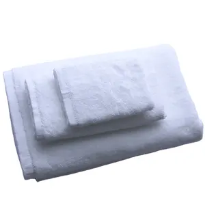 Cara de algodón de la toalla de Hotel blanco toalla suave 100% toallas de baño de algodón proveedor corte regalo promocional