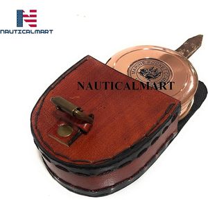 Boussole de poche marine ALFA NAUTICAL en laiton de 2 pouces, finition cuivre, style marin, outil de navigation pour la randonnée, avec boîte - Product Image 5