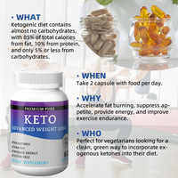 Marque privée OEM 60 Capsules Suppléments Nettoyage du côlon Detox Minceur Keto Pilules Capsules