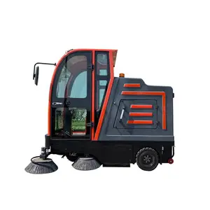 ShuoJie SJ2100 2100mm Width 3 Wheels Double Vacuum Battery Road Sweeper Truck