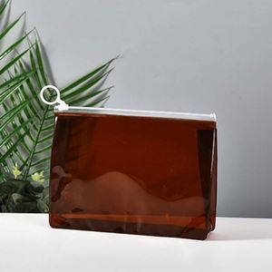 Nouvelle pochette de maquillage transparente en PVC écologique personnalisée, imperméable, pour les voyages, sac cadeau cosmétique - Product Image 5