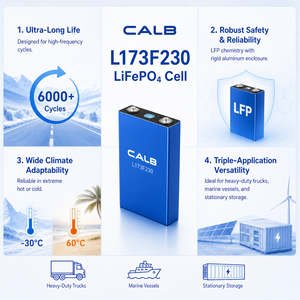 Sel Baterai LiFePO4 CALB 230Ah 3.2V Grade A Pre-Matched untuk Modul 16S 51.2V 11.6kWh EV ESS 4000cls 0.2mOhm - Product Image 3