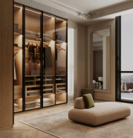 YK Dressing Moderne en Bois Meuble de Chambre Réglable Montage Facile Armoire de Rangement Convertible pour Vêtements pour Villa