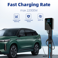 GDON 22kW AC Public Commercial Wall Mount EV Charging Station 3 Phase Untethered Fast Charger Type 2 avec RFID OCPP