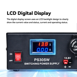 PS30SW 13.8V DC สวิตชิ่งพาวเวอร์ซัพพลาย 30A สำหรับวิทยุแฮม CB สถานีฐาน 220V AC 20A ป้องกันไฟกระชากแบบต่อเนื่อง พร้อมพัดลมระบายความร้อน - Product Image 3