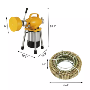 Recién llegado, máquinas manuales eléctricas de desbloqueo de alcantarillado, máquina limpiadora de tuberías largas - Product Image 3