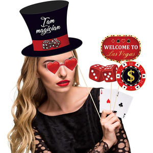 Letrero de Bienvenida para Noche de Póker <span class=keywords><strong>en</strong></span> Las Vegas y Rueda de <span class=keywords><strong>Ruleta</strong></span>, Accesorios para Fotos de Fiesta de Cumpleaños con Cartas de <span class=keywords><strong>Casino</strong></span>, 25 Piezas - Product Image 4