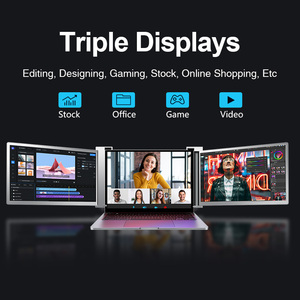 14 inch Plug and Play 1200P IPS <strong>Panel</strong> Hung on Laptops with Expandable Bracket Portable Triple-screen Monitor for <strong>Notebooks</strong> - Product Image 5