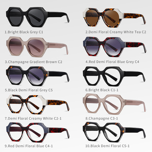 Nuovi Arrivi 2024: Occhiali da <span class=keywords><strong>Sole</strong></span> Polarizzati in Acetato Poligonale TR90, Montature alla Moda con Logo Personalizzato per Donne - Product Image 4