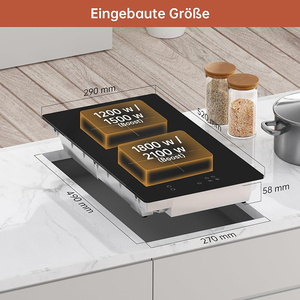 2025 Bán hàng nóng 110V 220V 2 Burner nấu ăn phạm vi được xây dựng trong SCHOTT CERAN Bếp cảm ứng - Product Image 3
