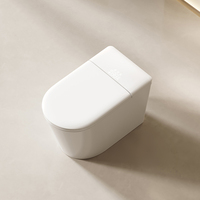 S022 WC intelligent électrique moderne allongé avec commande par application, siège chauffant, bidet automatique, siphon en S, siphon en P, en céramique, blanc