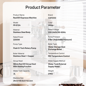 Máquina <span class=keywords><strong>de</strong></span> Café Espresso Semiautomática Comercial <span class=keywords><strong>de</strong></span> Acero Inoxidable con Calderas Dobles, Cabezal E61 y Vaporizador <span class=keywords><strong>de</strong></span> Leche - Product Image 6