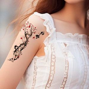 Plantilla de Tatuaje Temporal Desechable KT-<span class=keywords><strong>H</strong></span>, Tatuajes Temporales de Colores, Adhesivo de Tatuaje Temporal Impermeable con Diseño de Flores Sexys para Brazo - Product Image 4