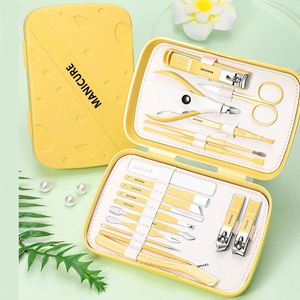 Professionnel 18 en 1 en acier inoxydable outil de soin des ongles manucure pédicure ensemble <span class=keywords><strong>incarné</strong></span> coupe-ongles tondeuse à cuticules Kits de toilettage - Product Image 1