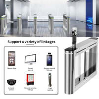 Contrôle d'accès Entrée et sortie Mécanisme de barrière à vitesse rapide Multifonctionnel Ticket Gym Qr Code Reader Swing Turnstile Gate