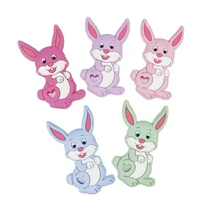 New Product Silicone Baby Teething Toys Hot Sale Food Grade Cartoon Rabbit Teething Rod Kids Nursing Cute Animal Sensory Toy