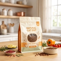 Op maat gemaakte platte zakken met ritssluiting voor katten- en hondenvoer, dierenvoer, ziplock zakken 5KG 10KG 20KG kattenbakvulling