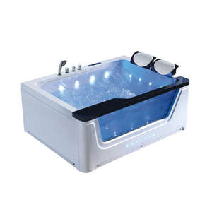 Baignoire à bulles SPA BONNY avec rideau d'eau en cascade, double massage, <span class=keywords><strong>surf</strong></span>, LED colorées - Product Image 2