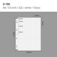 Archivalpro Classeur de cartes à collectionner à feuilles mobiles, format A4/A5, 1/4/5 pochettes, 10 pièces/paquet, en PP blanc transparent de haute qualité, impression UV
