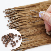 Ekstensi Rambut Nano Ring 100% Remy Human Hair Campuran Warna Ekstensi Nano Bead Kualitas Salon
